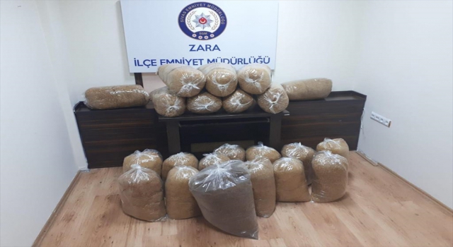 Sivas’ta 135 kilogram kaçak tütün ele geçirildi