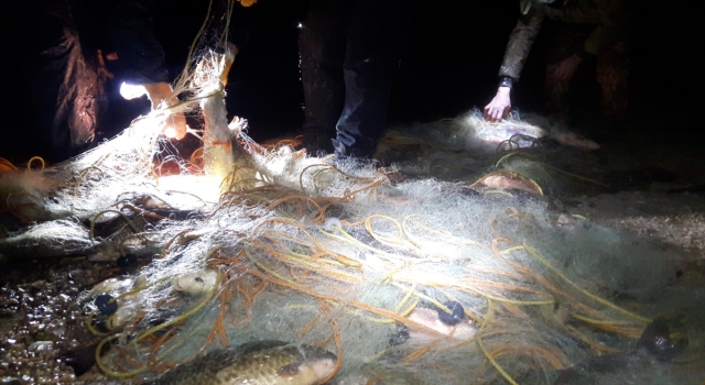 Konya’da baraj gölünde yasa dışı avcılık denetimi