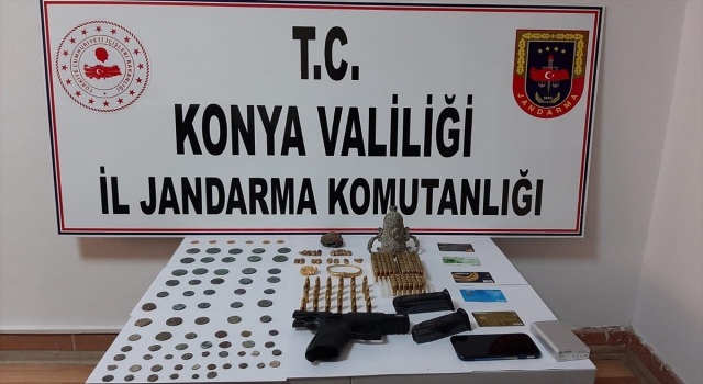 Konya’da tarihi eser kaçakçılığı operasyonunda 5 zanlı gözaltına alındı