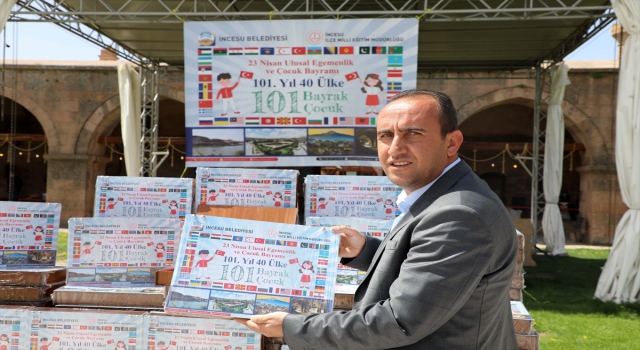 İncesu’da ”101. Yıl, 40 Ülke 101 Bayrak, 101 Çocuk Projesi” tanıtıldı