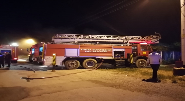 Konya’da müstakil evin çatısında çıkan yangın söndürüldü
