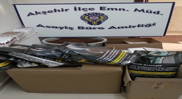 Akşehir’de kaçak tütün ve sigara operasyonu