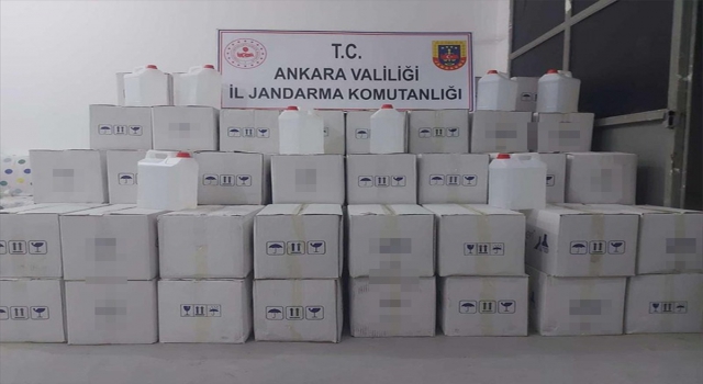 Ankara’da 2 bin 500 litre kaçak dezenfektan ele geçirildi
