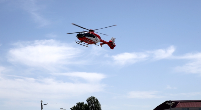 Sivas’ta ambulans helikopter Kovid19 hastası için havalandı