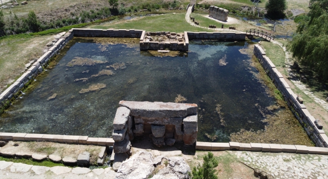 Beyşehir’deki tarihi su anıtı kuraklıktan etkilendi