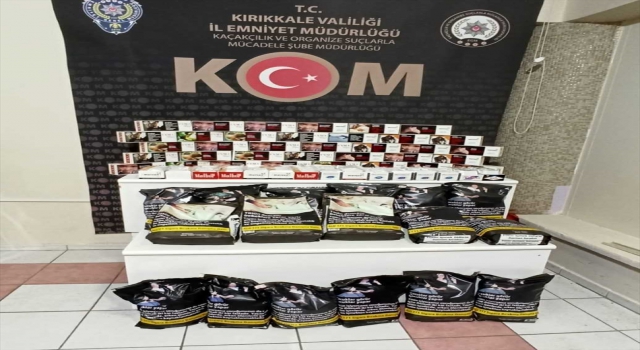 Kırıkkale’de makaron ve kaçak tütün ele geçirildi