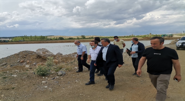 Seydişehir’de yapımı devam eden DSİ çalışmalarında inceleme