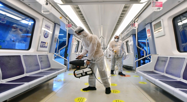 ABB: Ankara Metrosu’ndaki dezenfeksiyon çalışmaları sayesinde yüzeylerde virüse rastlanmadı