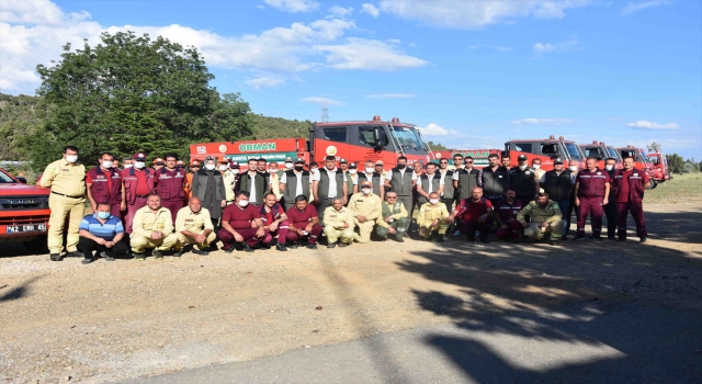 Konya yangınla mücadele eden ekiplere eğitim veriliyor