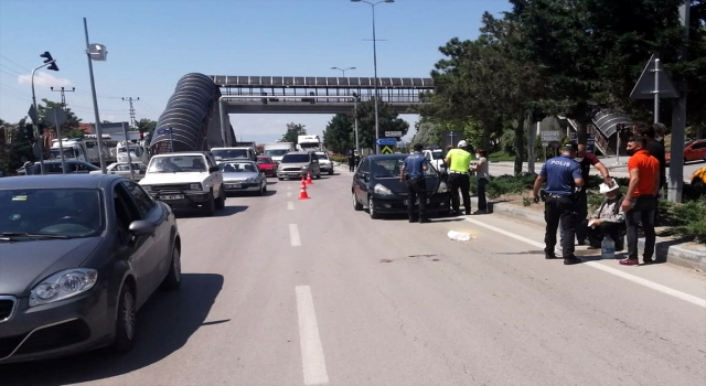 Beypazarı’nda otomobilin çarptığı kişi yaralandı