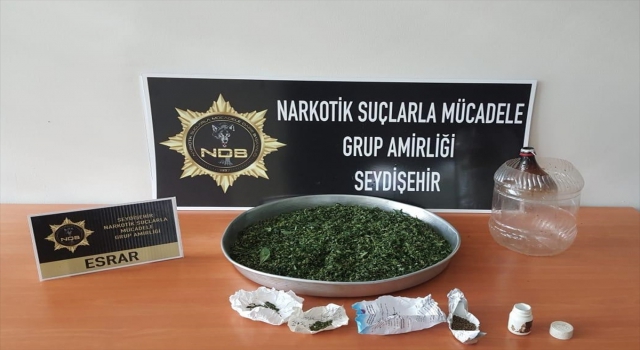 Konya’da 7 kilo 750 gram Hint keneviri ele geçirildi