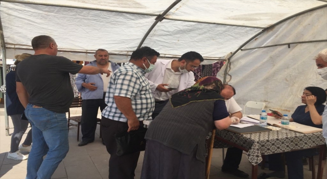 Keskin’de çadırda Kovid19 aşısı yapılıyor