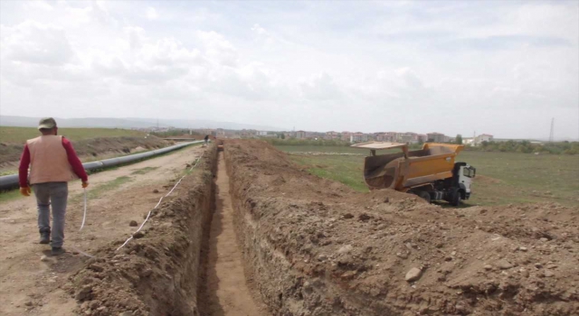 Çiçekdağı ilçesinde içme suyu ishale hattı çalışmasına başlandı