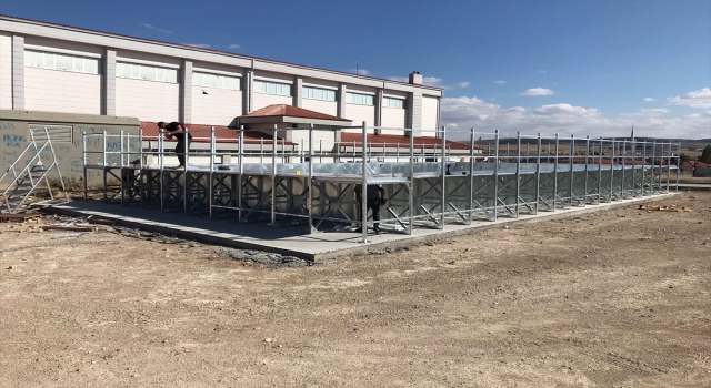 Sorgun’da portatif yüzme havuzu yapılıyor