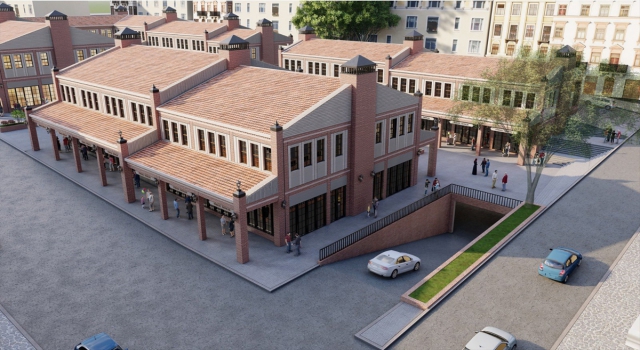 Kızılcahamam’da yangında zarar gören Kasaplar Çarşısı yeniden inşa ediliyor