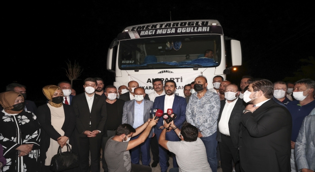 AK Parti Ankara İl Başkanlığından orman yangınlarının etkili olduğu Muğla’ya 21 tır yardım