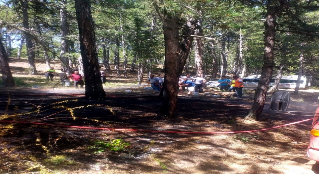 Güdül’de tabiat parkı içerisinde çıkan yangın söndürüldü