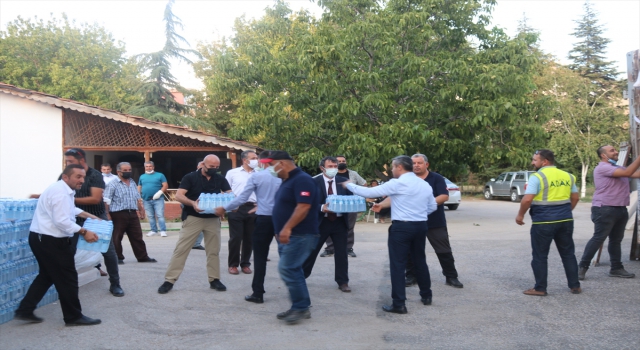 Gölbaşı’ndan yangın bölgesine 5 tır yardım malzemesi gönderildi