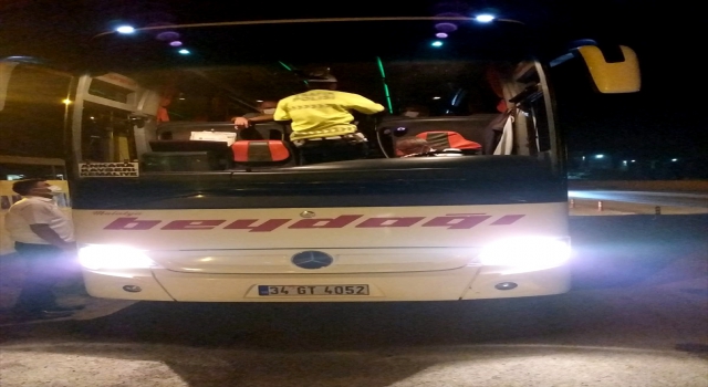 Kırşehir’de şehirler arası yolcu otobüsleri denetleniyor