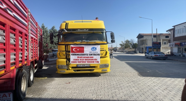 Aksaray’dan yangın bölgesine hayvan yardımı