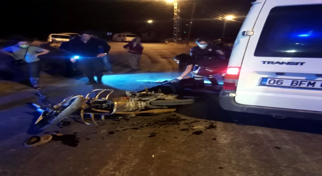 Ankara’da motosiklet ile minibüs çarpıştı: 1 ölü, 1 yaralı