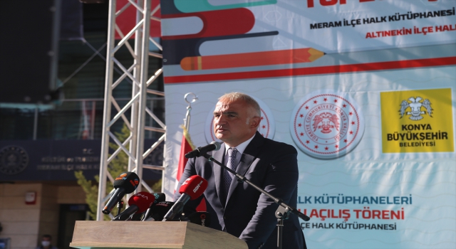 Kültür ve Turizm Bakanı Ersoy, Meram İlçe Halk Kütüphanesi açılış töreninde konuştu: