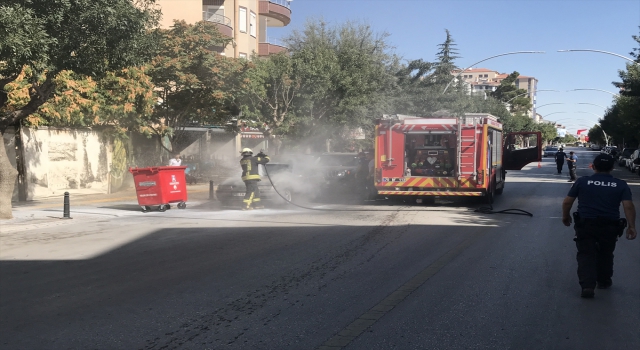 Karaman’da araç yangını