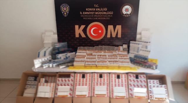 Konya’da 525 bin 200 makaron ele geçirildi