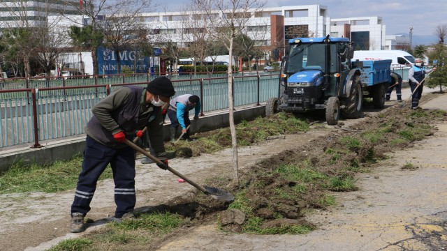 Manisa’da yoğun peyzaj çalışması