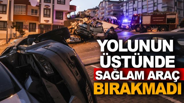 Başkentte freni boşalan kamyon, park halindeki araçları ezdi.