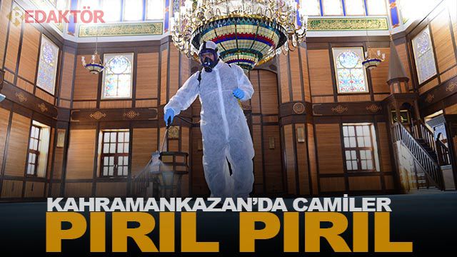 Kahramankazan'da camiler cuma namazı için pırıl pırıl