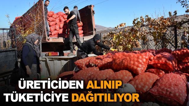 Üreticilerden 25 Ton Soğan Alınarak,800 İhtiyaç Sahiplerine Dağıtıldı.