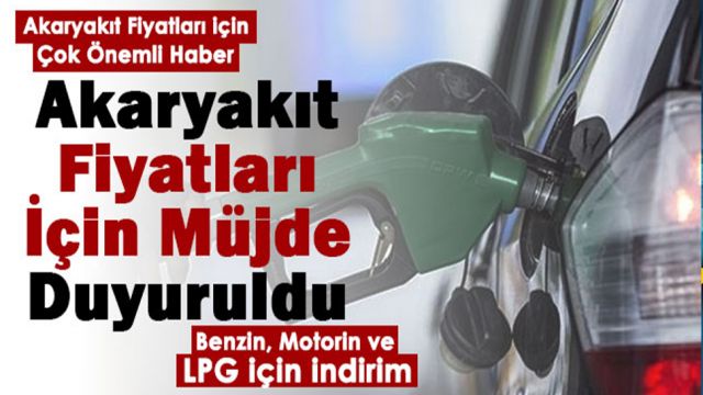 AKARYAKITA İNDİRİM GELİYOR