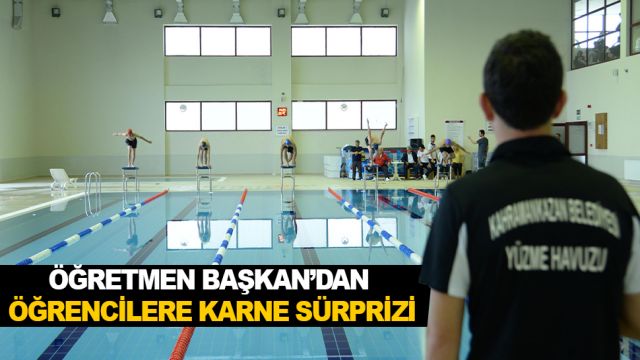 Öğretmen Başkan’dan öğrencilere karne sürprizi