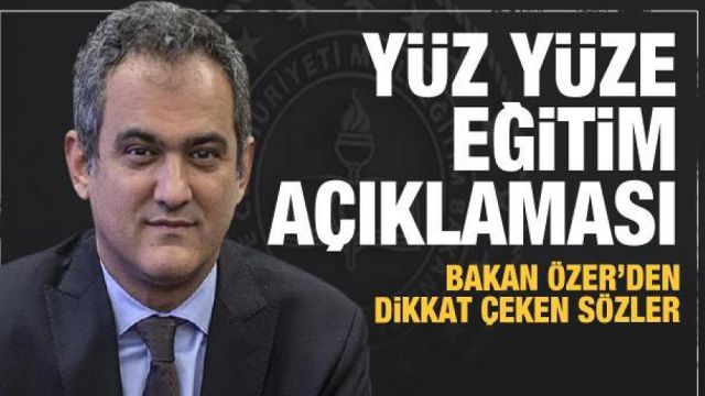 OKULLAR KAPANACAK MI? BAKAN ÖZER AÇIKLADI