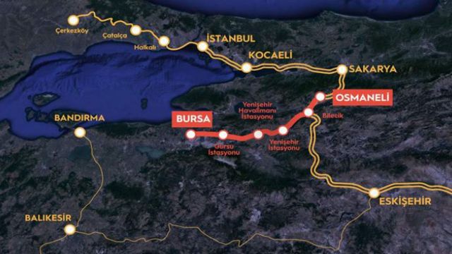 Bandırma-Bursa-Yenişehir-Osmaneli Demiryolu Projesi kapsamında bazı taşınmazlar kamulaştırılacak