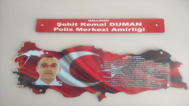 Şehit Polis Memuru Kemal Duman'ın ismi Polis Merkezi Amirliği'ne verildi
