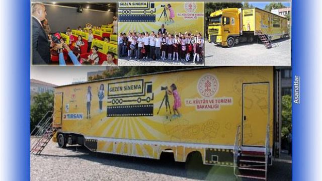 Gezen sinema tırı çocuklar için yola çıktı