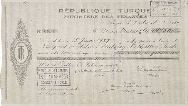 Cumhuriyet tarihinin ilk borç senedi açık artırma ile satışa çıktı!