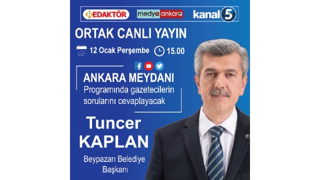 Beypazarı Belediye Başkanı Tuncer Kaplan Ankara Meydanında...