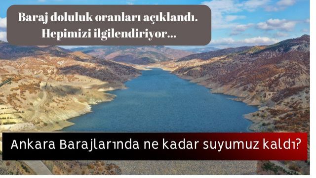Ankara Barajlarında ne kadar suyumuz kaldı? Ankara'da susuzluk olacak mı? Ankara'da su kesintisi olacak mı?