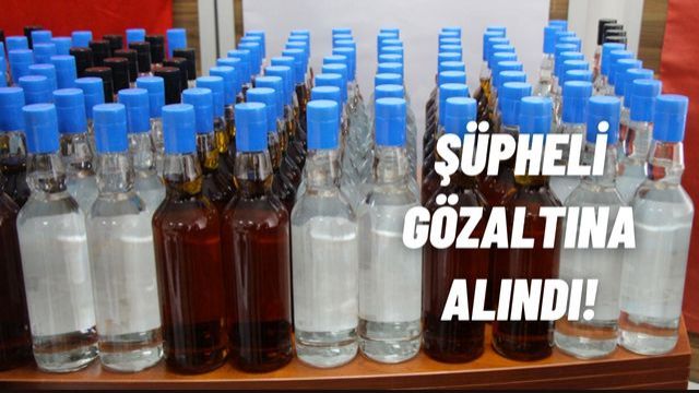 Ankara'da Sahte İçki Üreten Şüpheli Gözaltına Alındı