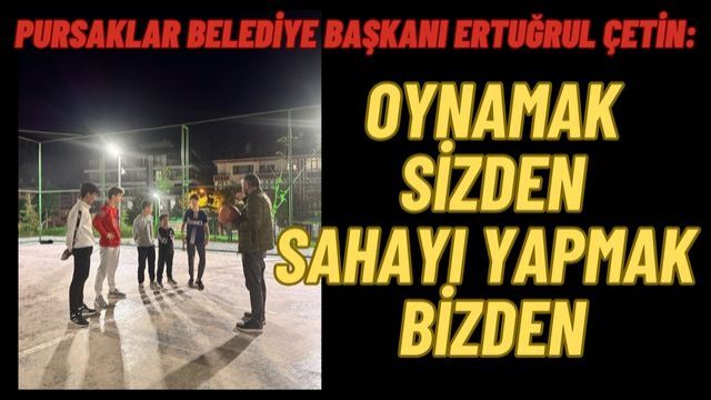 Pursaklar Belediye Başkanı Ertuğrul Çetin çocuklarla basket atışı turnuvası yaptı...