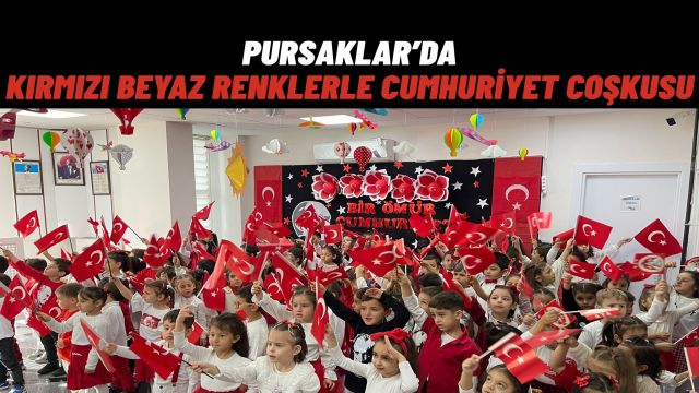Pursaklar'da Cumhuriyet Kutlaması Minik Kalplerden Büyük Coşku