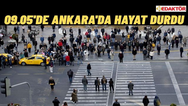 09.05’te Ankara’da Hayat Durdu Binlerce Vatandaş Ata’ya Saygı Duruşunda Bulundu