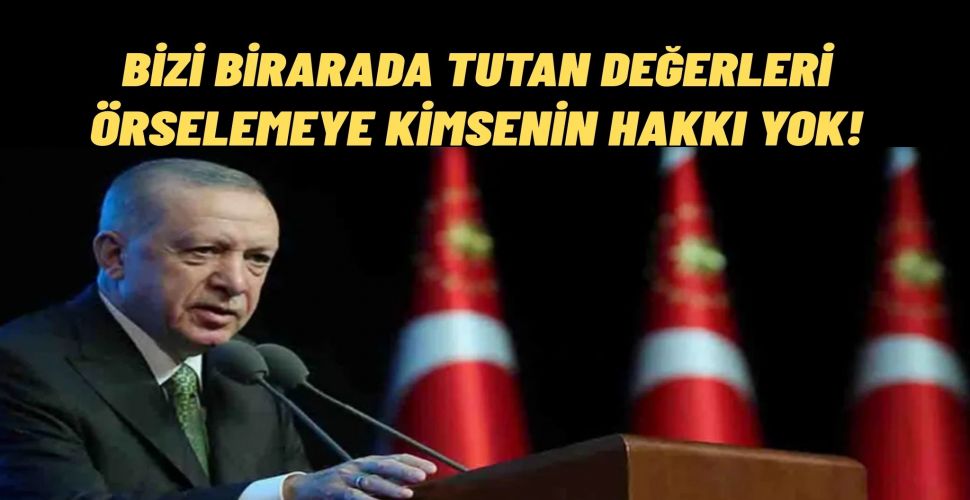 Erdoğan'dan Net Mesaj Atatürk’ün Adını Kullanarak Milli Değerlerimizi Zedeleyenlerin Karşısındayız