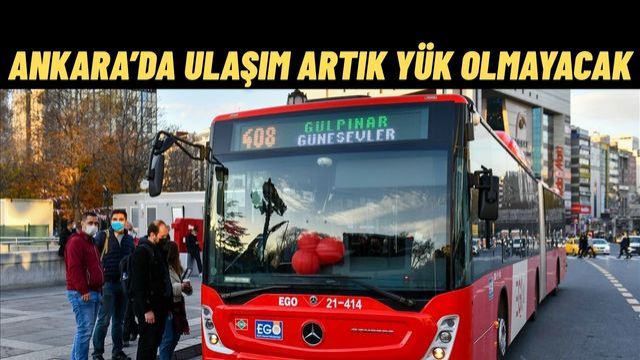 Ankara'da 375 Bin Kişi Ücretsiz Seyahat Edecek