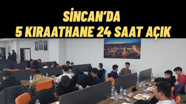 Sincan’da Gençler Gece De Kıraathanede Ders Çalışıyor