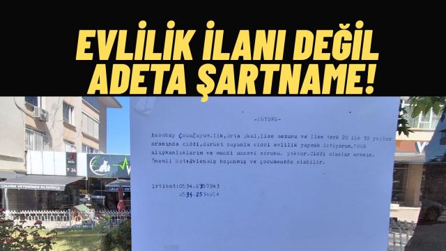 Ankara'da Otobüs Durağındaki Evlilik İlanı Gündem Oldu Şartlar Var Kendisi Yok