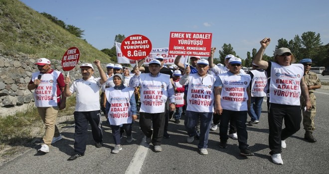 Emek ve Adalet Yürüyüşü Kızılcaham'a geldi...